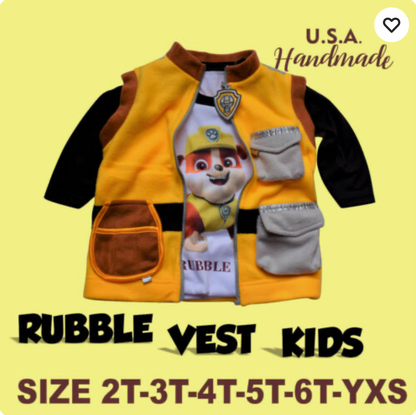 Rayder Custome Vest Rescue Pups Vest Ryder Halloween Vest Outfit Halloween Family Dog Puppy Costume Christmas Gift for family