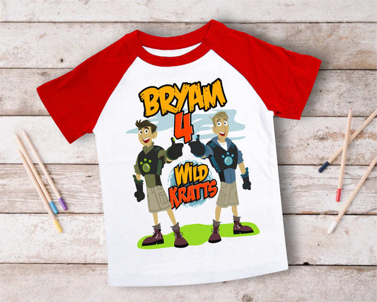 Wild Kratt Birthday T Shirt, Wild Kratts theme Party, Gift Birthday Shirt, family tees Custom