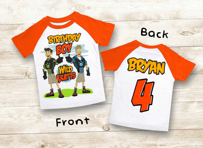 Wild Kratt Birthday T Shirt, Wild Kratts theme Party, Gift Birthday Shirt, family tees Custom