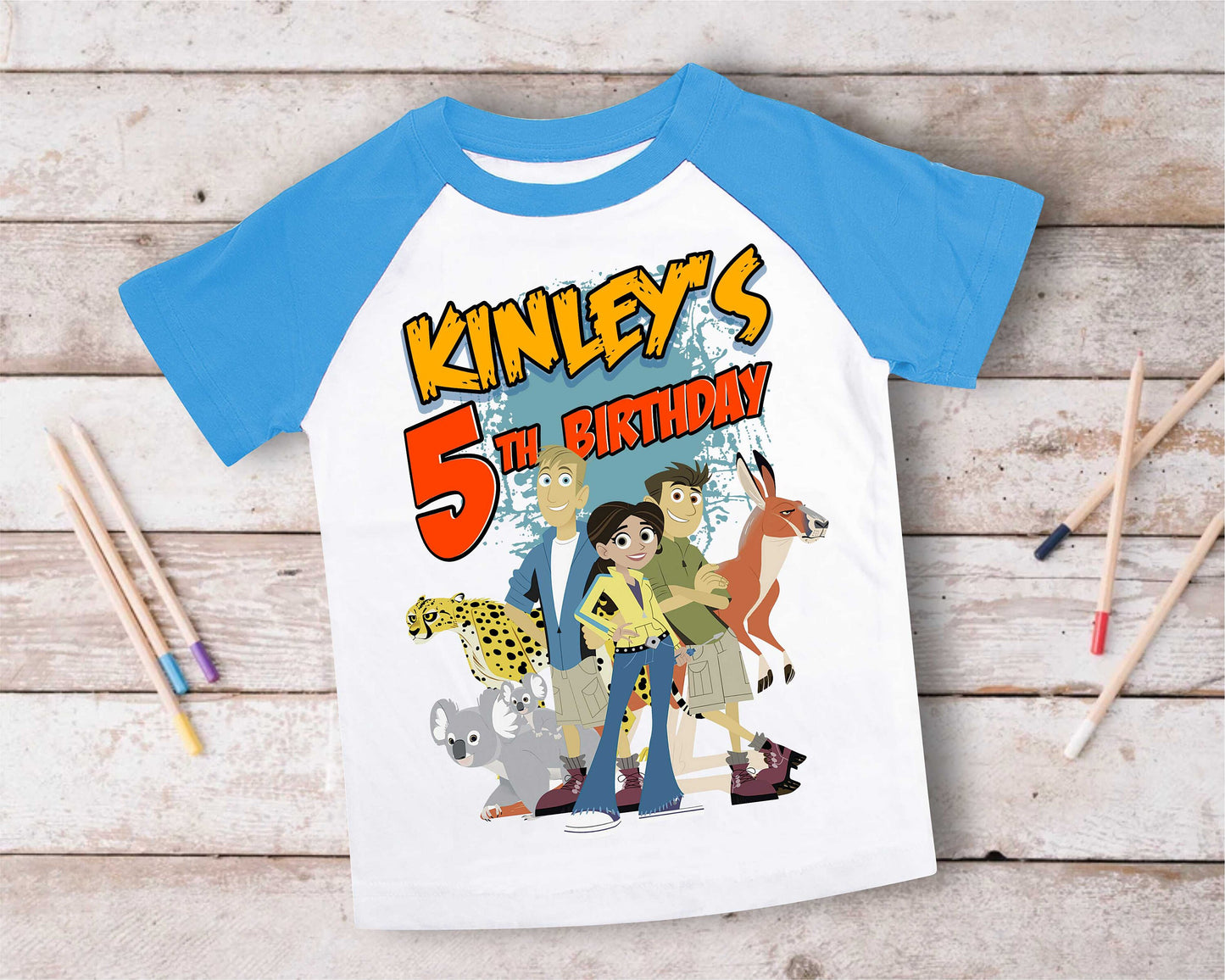 Wild Kratt Birthday T Shirt, Wild Kratts theme Party, Gift Birthday Shirt, family tees Custom