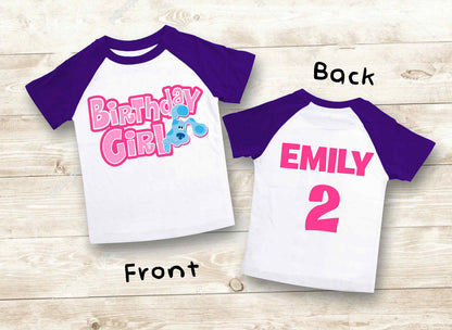 Blue Clue Inspired Birthday T Shirt, Blue Clue theme Party, Gift Birthday Shirt, family tees Custom