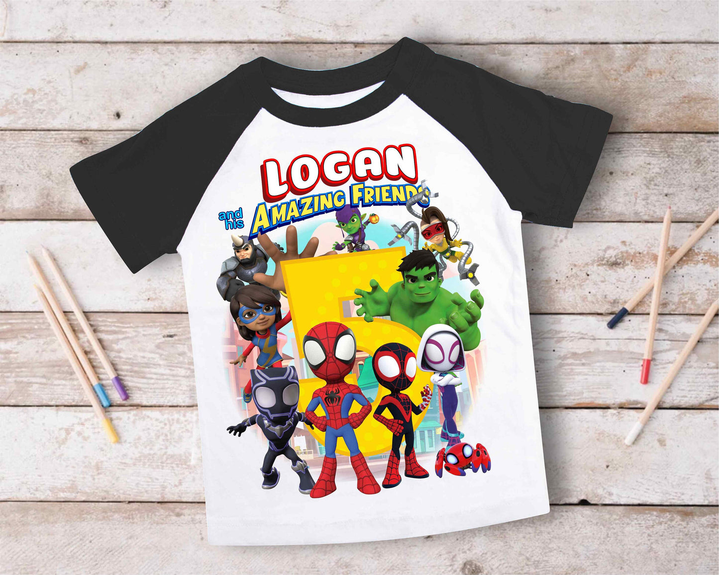 Spiderman Inspired Birthday T Shirt, Spidey & His friends theme Party, Gift Birthday Shirt, family tees Custom