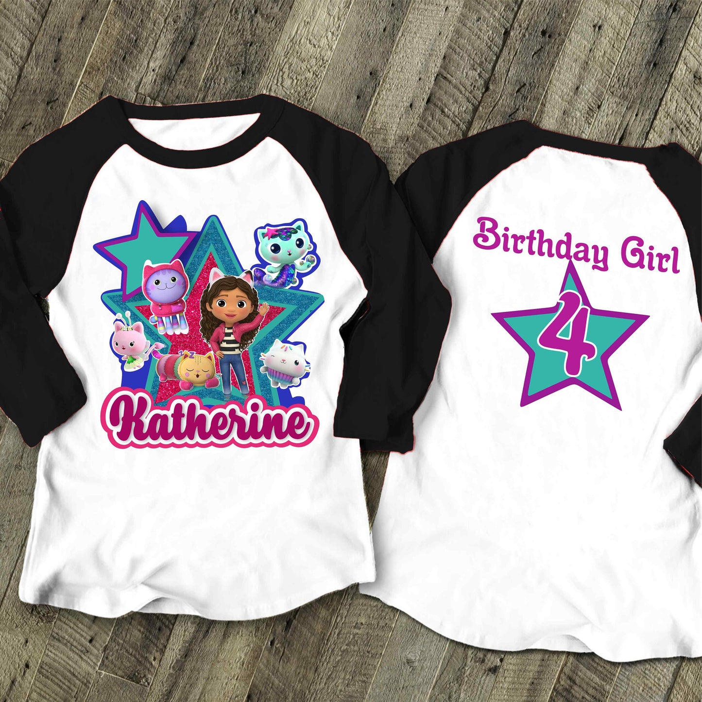 Dollhouse Birthday T Shirt, Gabby Theme Party Shirt , Gift Birthday Shirt, family tees Custom