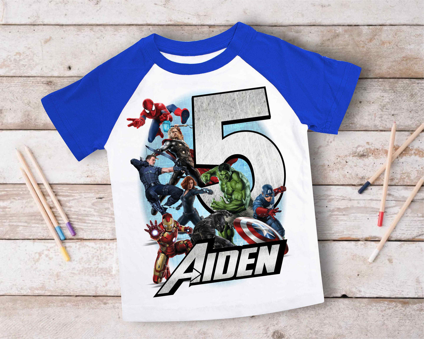 Superhero Comic Birthday T Shirt, Superhero theme Party, Iron Man, Hulk Personalized shirt Kids, family tees Custom