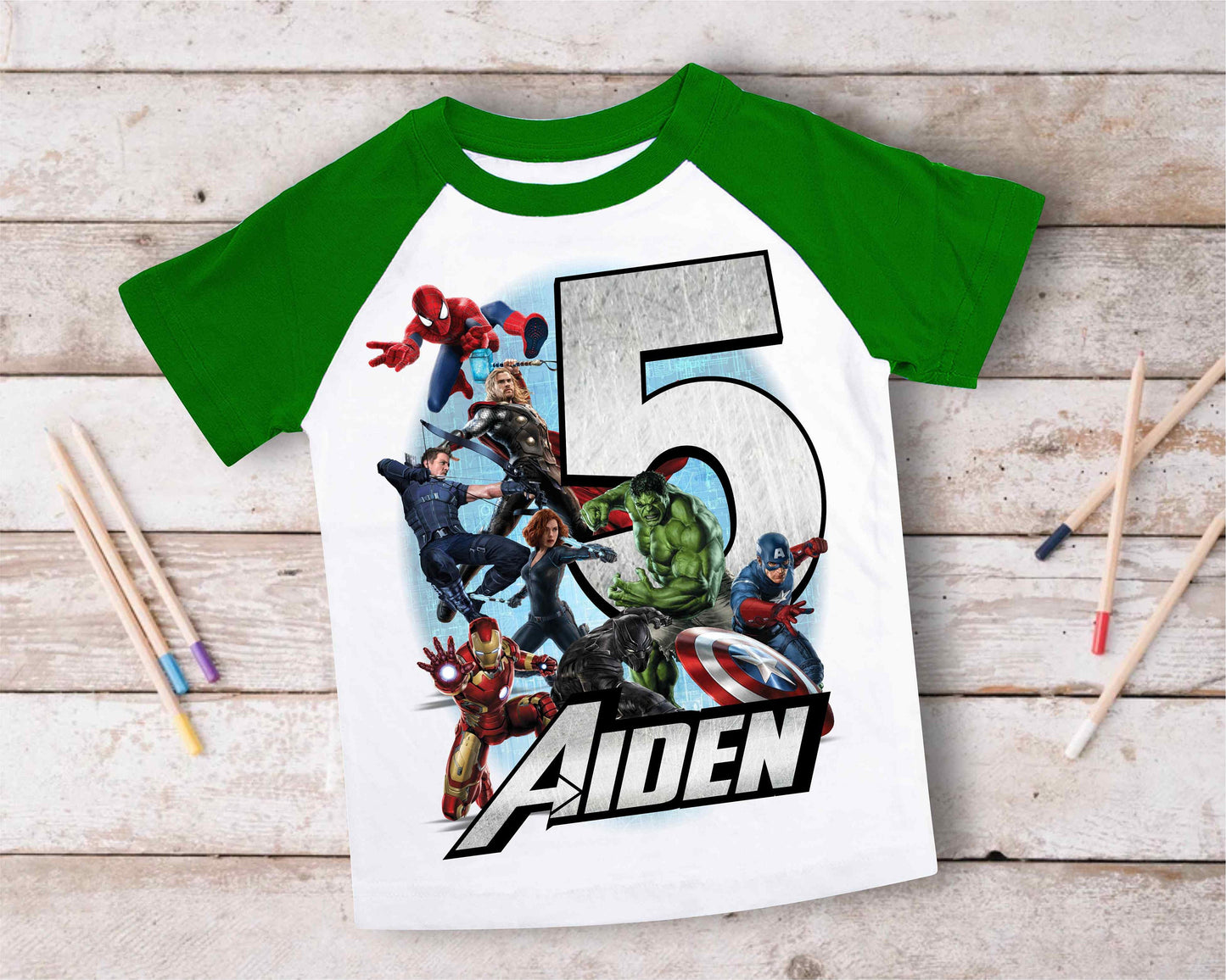 Superhero Comic Birthday T Shirt, Superhero theme Party, Iron Man, Hulk Personalized shirt Kids, family tees Custom