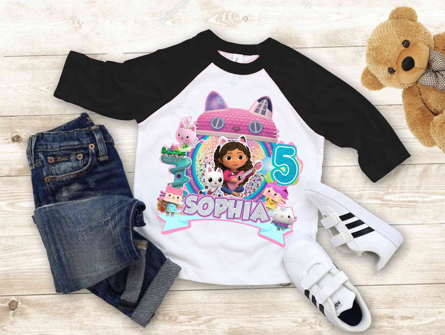 Dollhouse Birthday T Shirt, Gabby Theme Party Shirt , Gift Birthday Shirt, family tees Custom