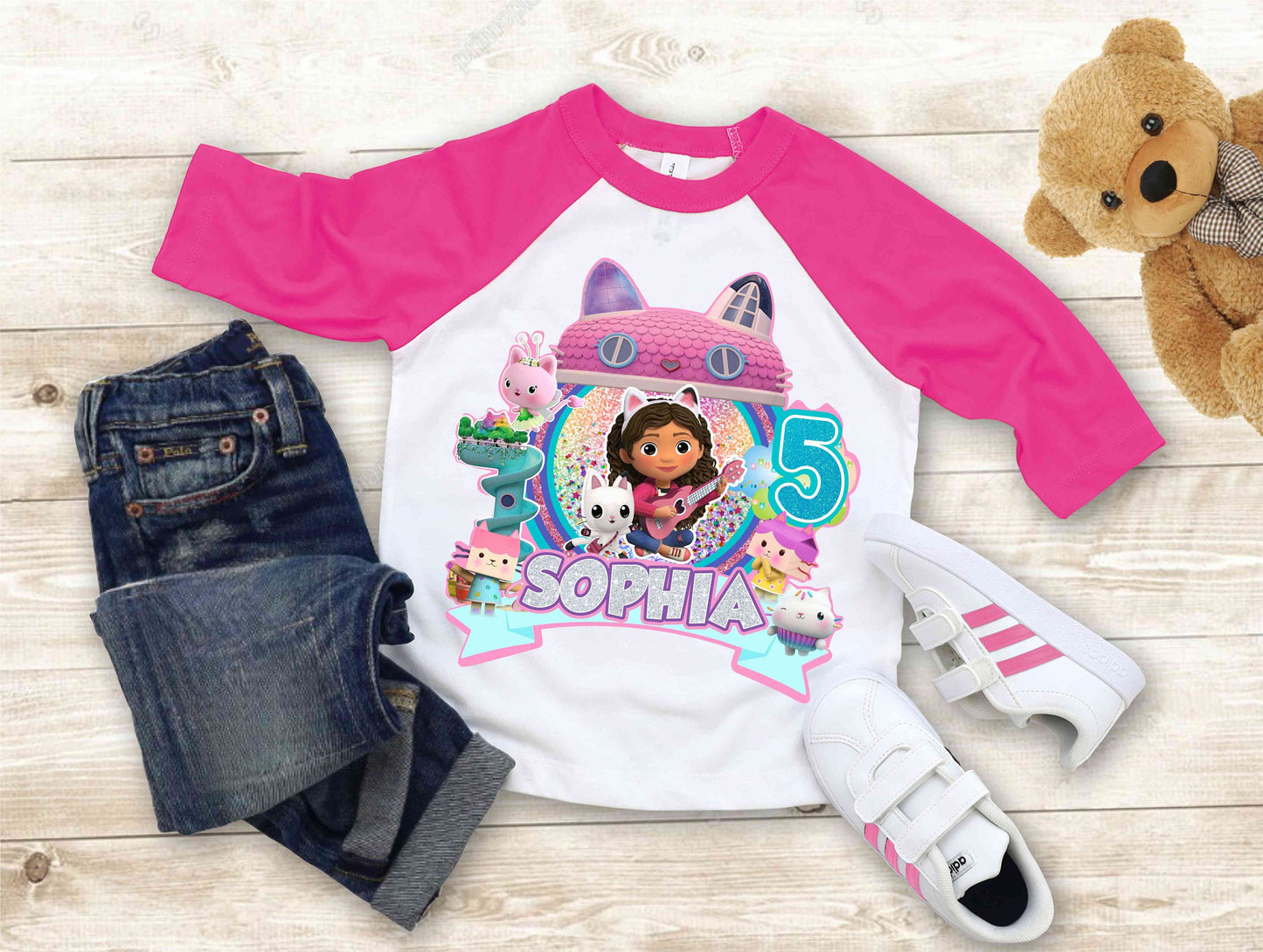 Dollhouse Birthday T Shirt, Gabby Theme Party Shirt , Gift Birthday Shirt, family tees Custom