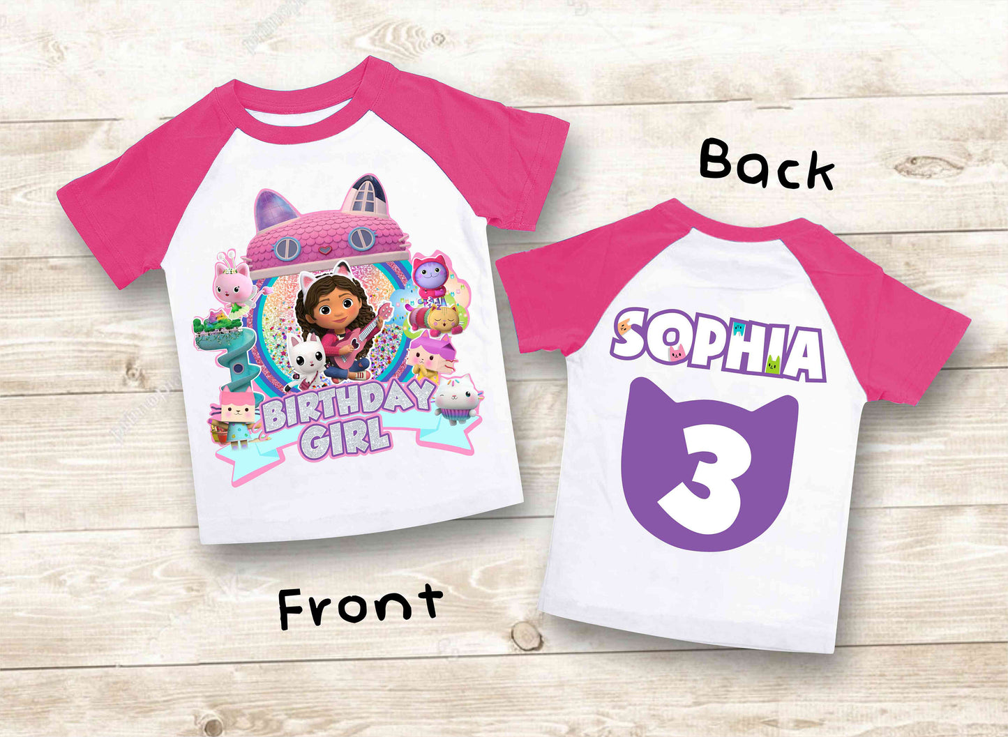 Dollhouse Birthday T Shirt, Gabby Theme Party Shirt , Gift Birthday Shirt, family tees Custom