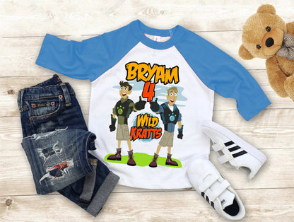 Wild Kratt Birthday T Shirt, Wild Kratts theme Party, Gift Birthday Shirt, family tees Custom