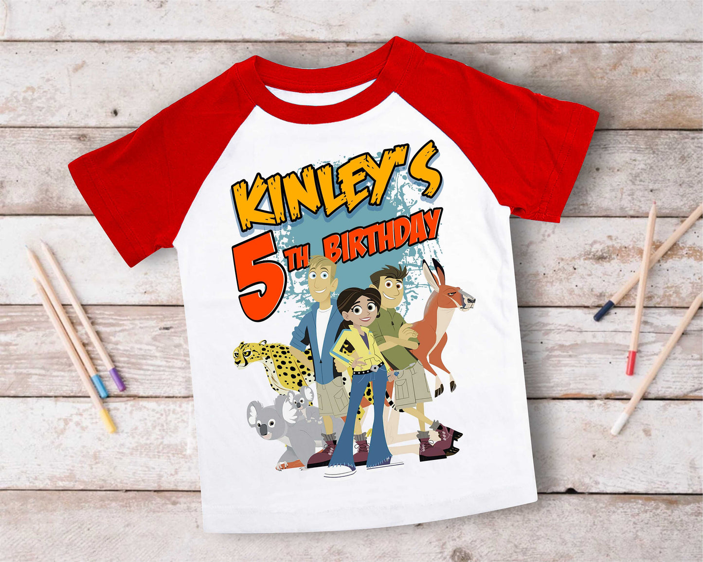 Wild Kratt Birthday T Shirt, Wild Kratts theme Party, Gift Birthday Shirt, family tees Custom