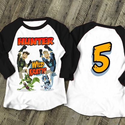 Wild Kratt Birthday T Shirt, Wild Kratts theme Party, Gift Birthday Shirt, family tees Custom
