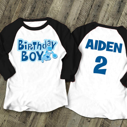 Blue Clue  Inspired Birthday T Shirt, Blue Clue theme Party, Gift Birthday Shirt, family tees Custom