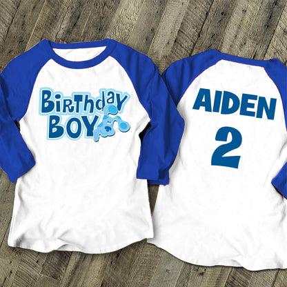Blue Clue  Inspired Birthday T Shirt, Blue Clue theme Party, Gift Birthday Shirt, family tees Custom