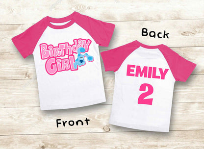 Blue Clue Inspired Birthday T Shirt, Blue Clue theme Party, Gift Birthday Shirt, family tees Custom