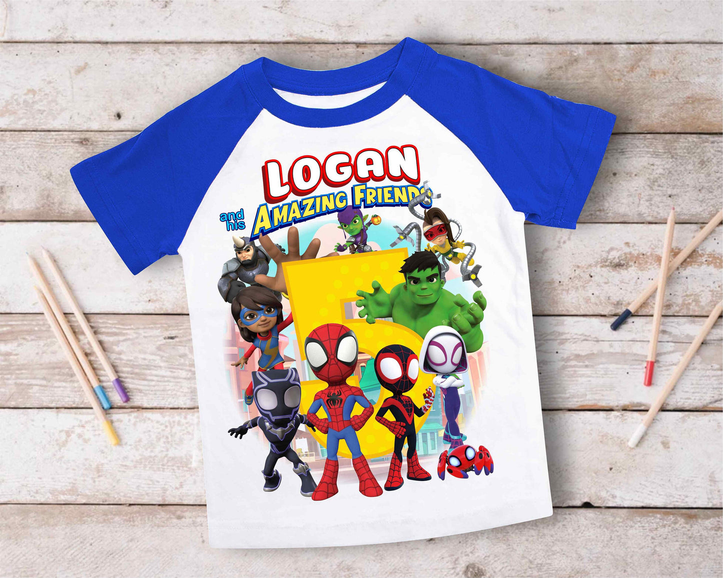 Spiderman Inspired Birthday T Shirt, Spidey & His friends theme Party, Gift Birthday Shirt, family tees Custom