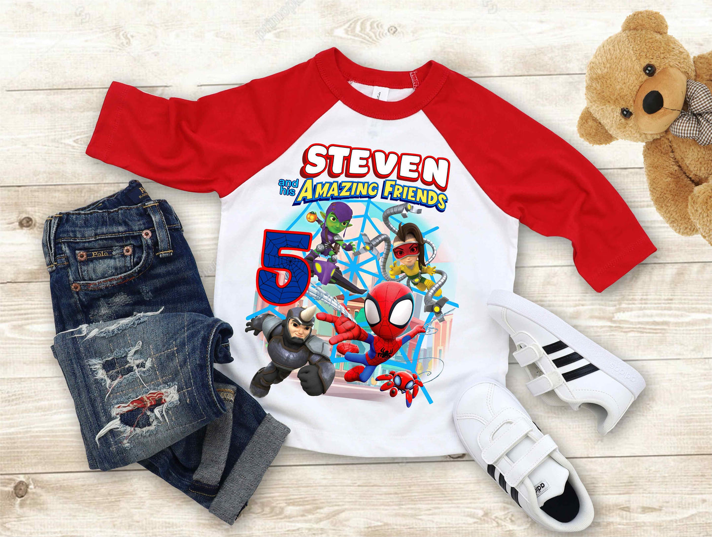 Spiderman Inspired Birthday T Shirt, Spidey & His friends theme Party, Gift Birthday Shirt, family tees Custom