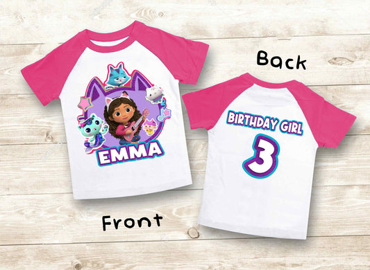 Dollhouse Birthday T Shirt, Gabby Theme Party Shirt , Gift Birthday Shirt, family tees Custom