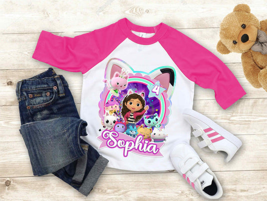 Dollhouse Birthday T Shirt, Gabby Theme Party Shirt , Gift Birthday Shirt, family tees Custom