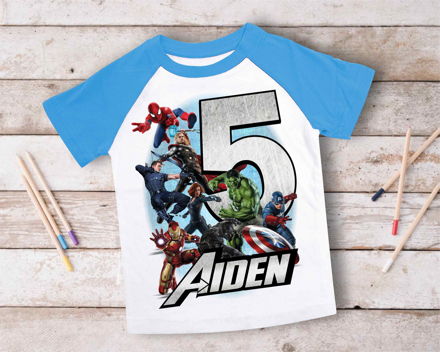 Superhero Comic Birthday T Shirt, Superhero theme Party, Iron Man, Hulk Personalized shirt Kids, family tees Custom