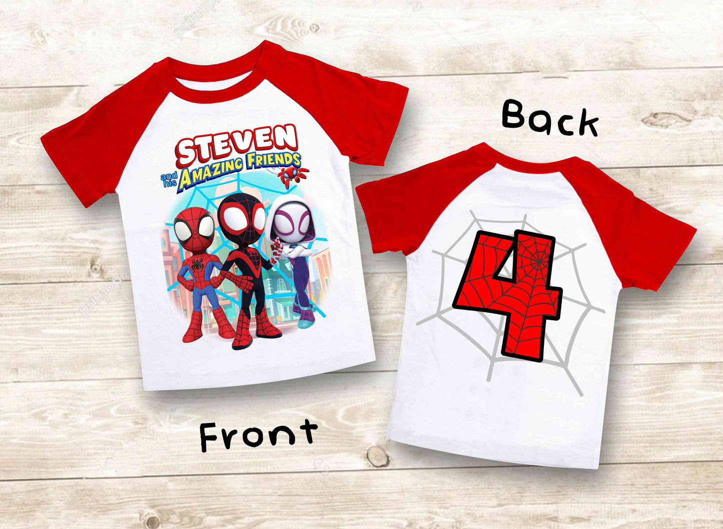 Spiderman Inspired Birthday T Shirt, Spidey & His friends theme Party, Gift Birthday Shirt, family tees Custom