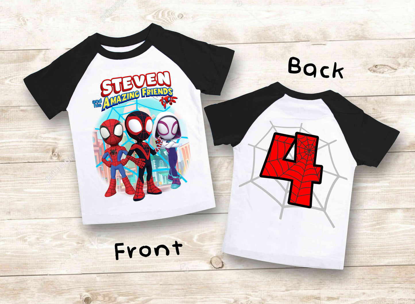 Spiderman Inspired Birthday T Shirt, Spidey & His friends theme Party, Gift Birthday Shirt, family tees Custom