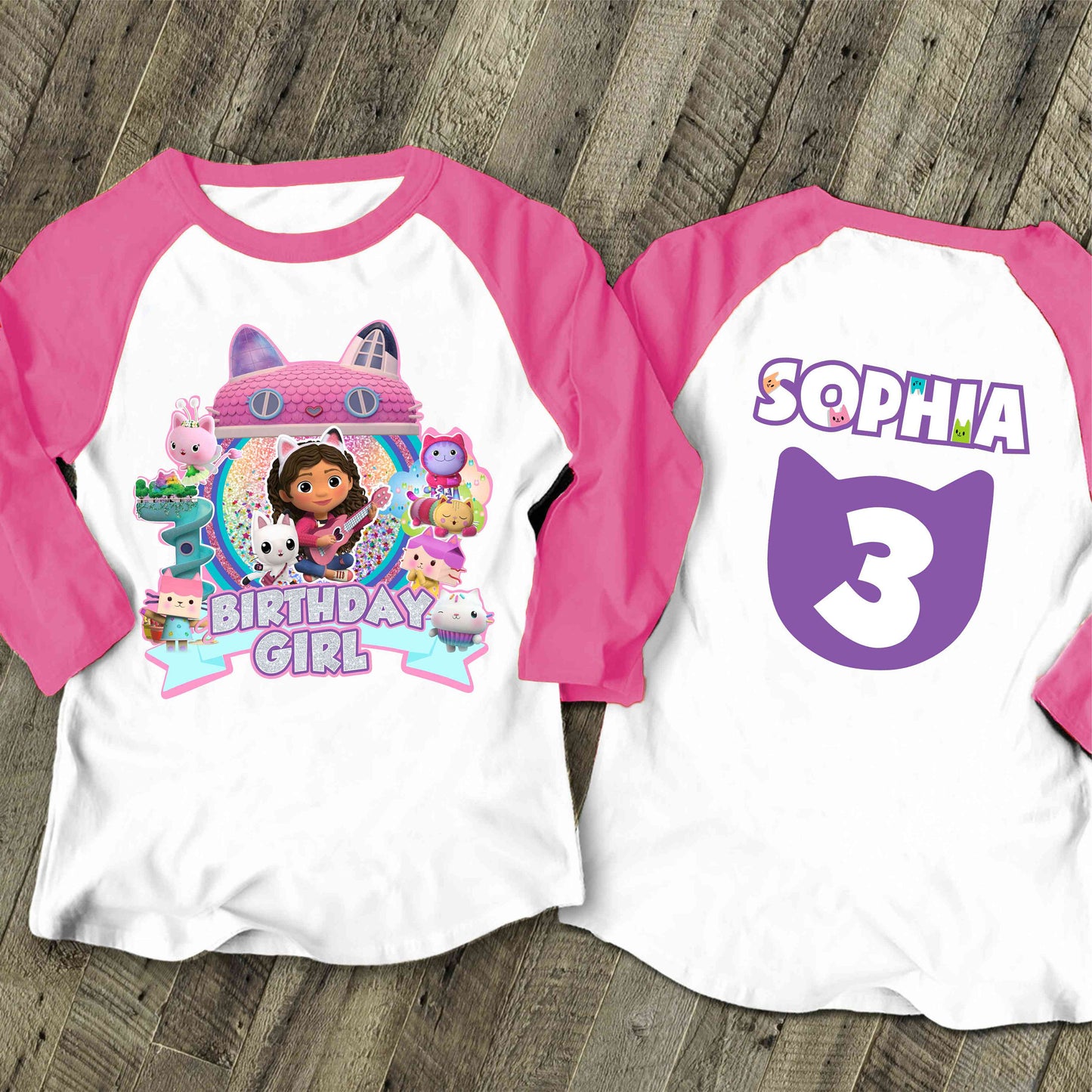 Dollhouse Birthday T Shirt, Gabby Theme Party Shirt , Gift Birthday Shirt, family tees Custom