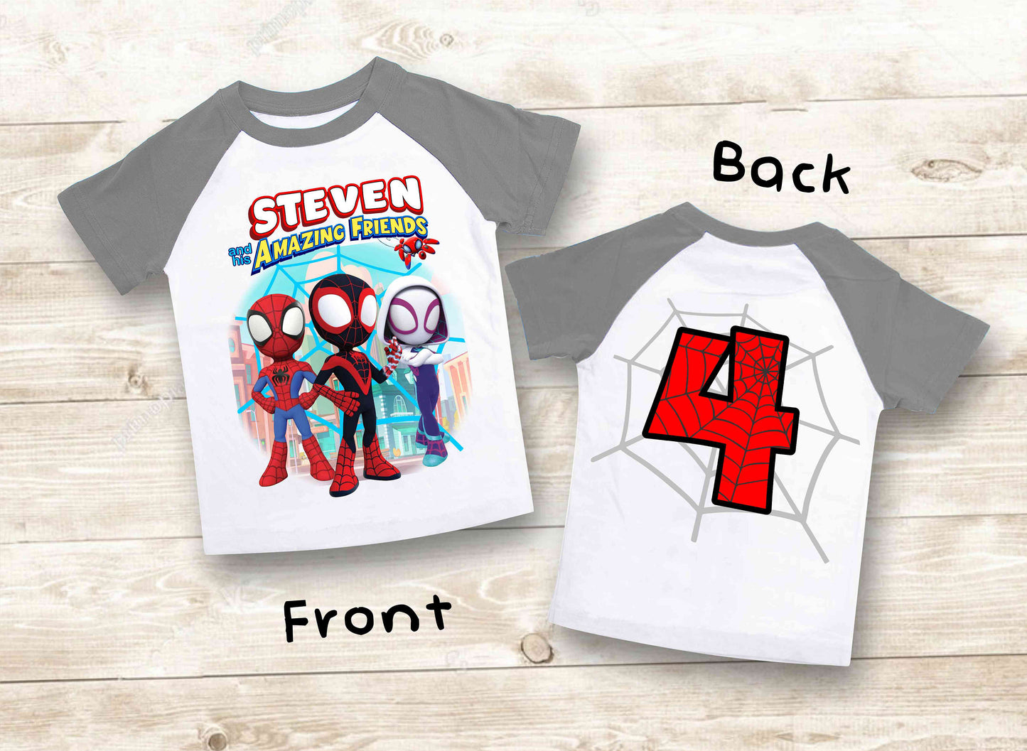 Spiderman Inspired Birthday T Shirt, Spidey & His friends theme Party, Gift Birthday Shirt, family tees Custom