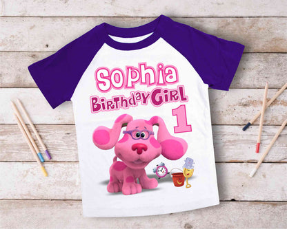 Blue Clue Inspired Birthday T Shirt, Blue Clue theme Party, Gift Birthday Shirt, family tees Custom