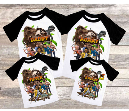 Jurassic World Camp Birthday T Shirt, Camp Jurassic Birthday theme, Family Jurassic birthday, family tees Custom