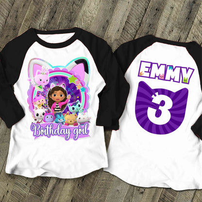Dollhouse Birthday T Shirt, Gabby Theme Party Shirt , Gift Birthday Shirt, family tees Custom