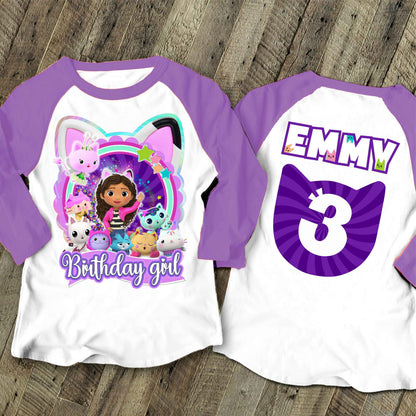 Dollhouse Birthday T Shirt, Gabby Theme Party Shirt , Gift Birthday Shirt, family tees Custom