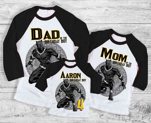 Warrior Panther Birthday T Shirt, Comics Birthday shirt, Personalized shirt Kids, family tees Custom