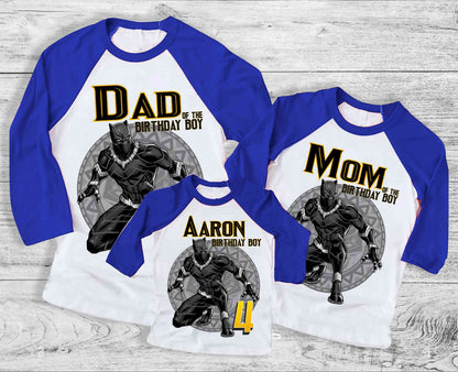 Warrior Panther Birthday T Shirt, Comics Birthday shirt, Personalized shirt Kids, family tees Custom