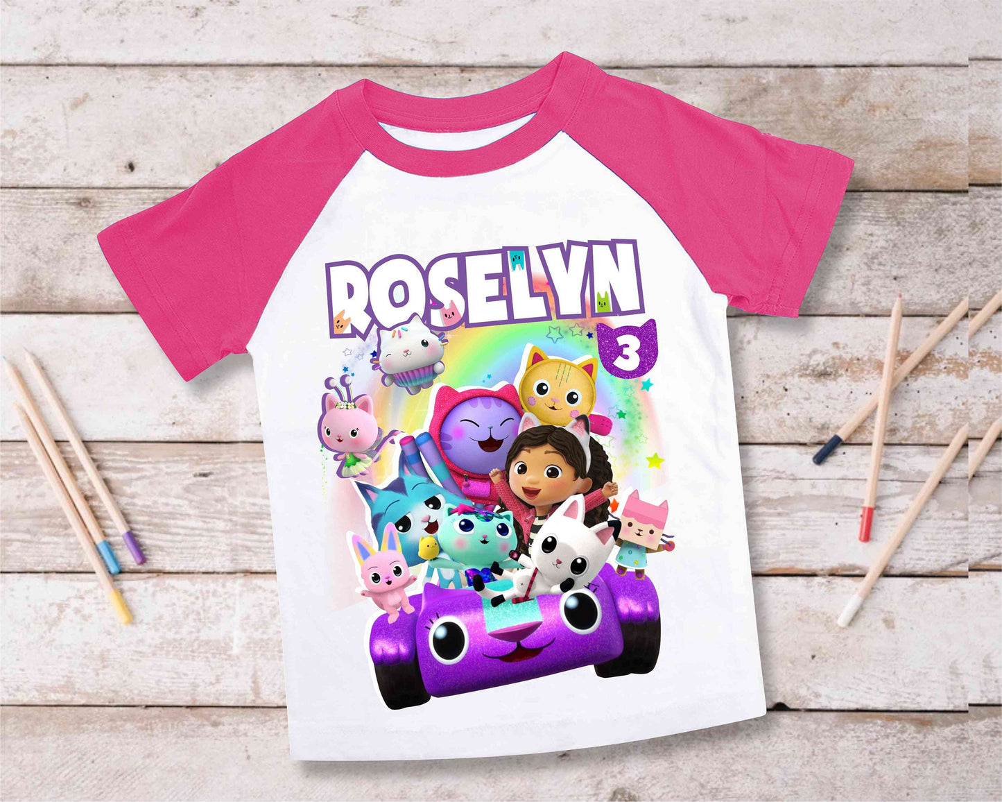 Dollhouse Birthday T Shirt, Gabby Theme Party Shirt , Gift Birthday Shirt, family tees Custom