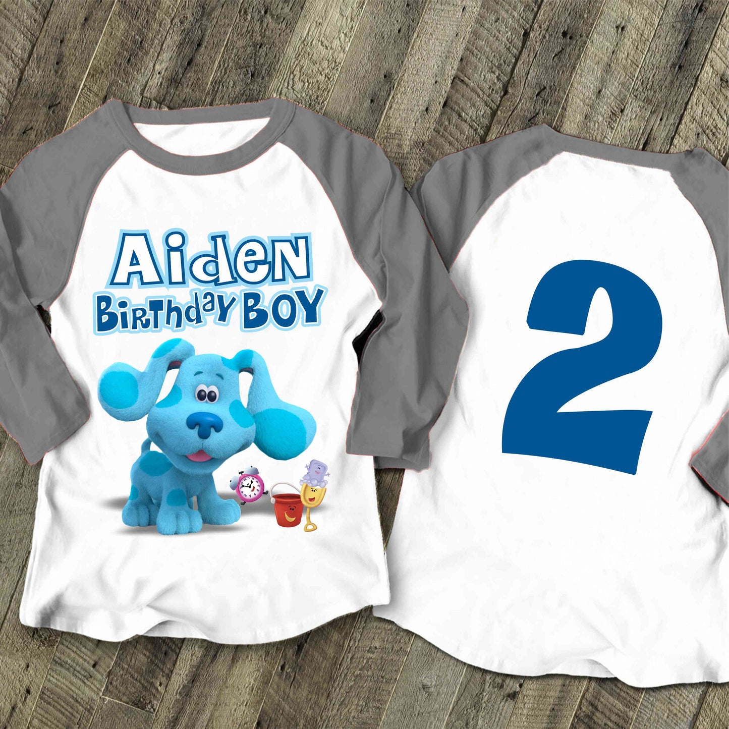 Blue Clue  Inspired Birthday T Shirt, Blue Clue theme Party, Gift Birthday Shirt, family tees Custom