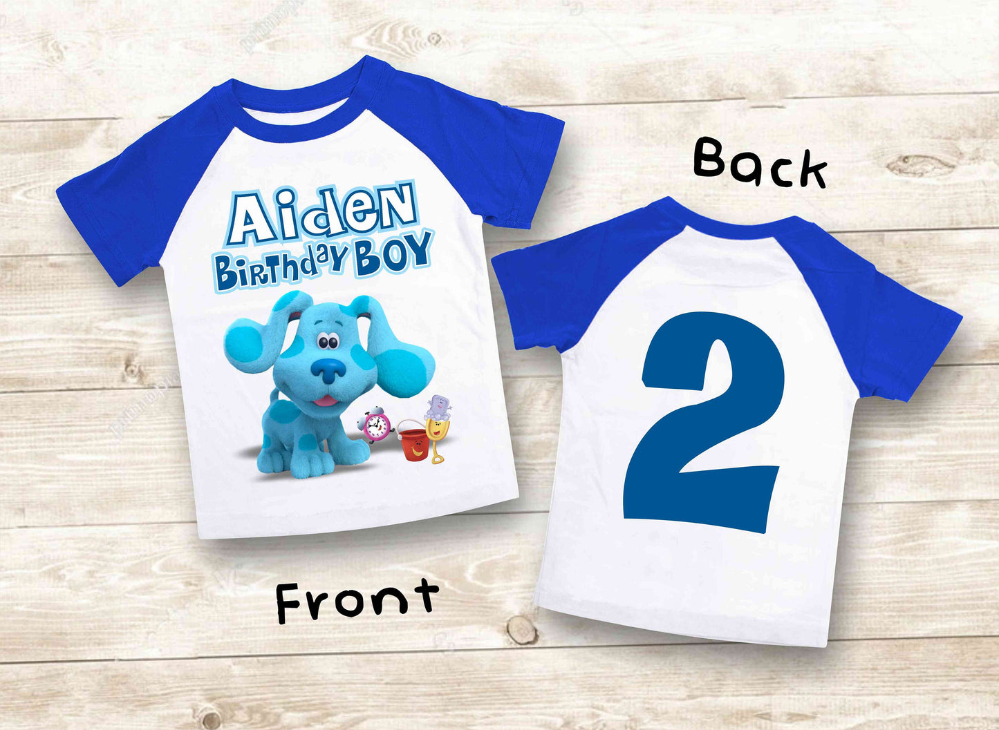 Blue Clue  Inspired Birthday T Shirt, Blue Clue theme Party, Gift Birthday Shirt, family tees Custom