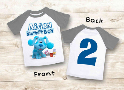 Blue Clue  Inspired Birthday T Shirt, Blue Clue theme Party, Gift Birthday Shirt, family tees Custom