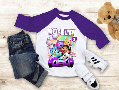 Dollhouse Birthday T Shirt, Gabby Theme Party Shirt , Gift Birthday Shirt, family tees Custom