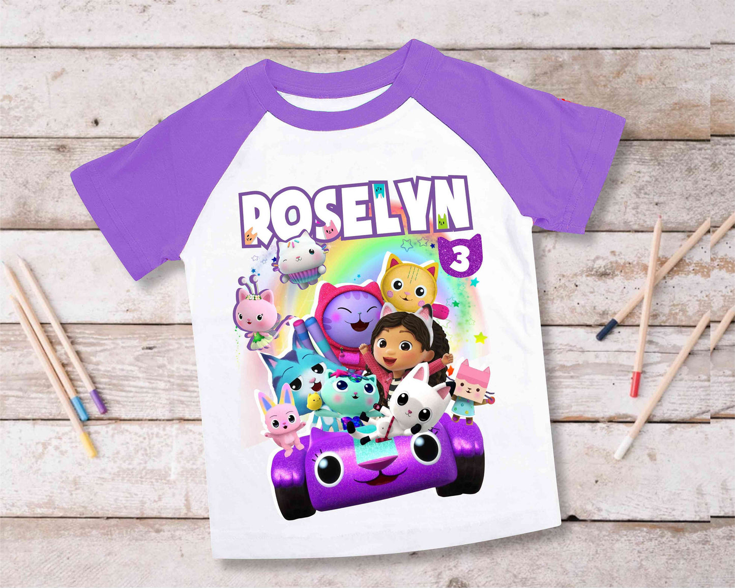 Dollhouse Birthday T Shirt, Gabby Theme Party Shirt , Gift Birthday Shirt, family tees Custom