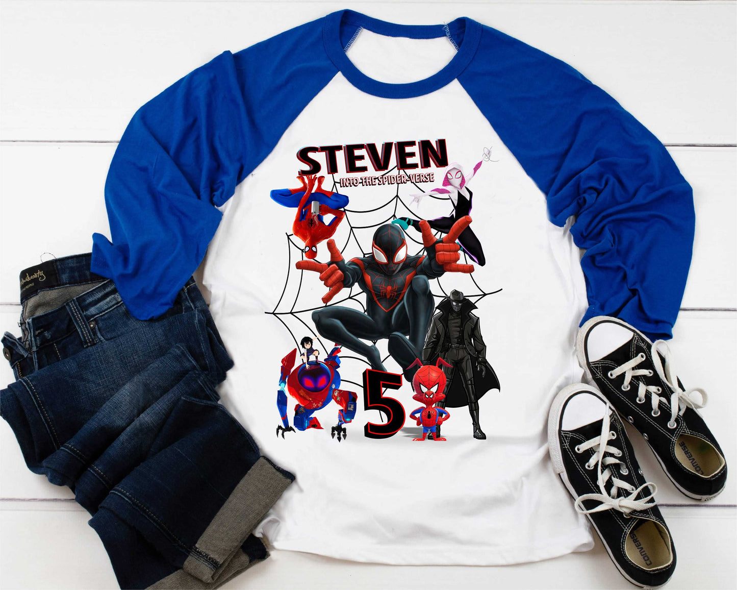 Spiderman Inspired Birthday T Shirt, Miles Morales theme Party, Gift Birthday Shirt, family tees Custom