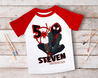 Spiderman Inspired Birthday T Shirt, Spidey & His friends theme Party, Gift Birthday Shirt, family tees Custom