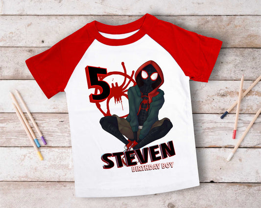 Spiderman Inspired Birthday T Shirt, Spidey & His friends theme Party, Gift Birthday Shirt, family tees Custom