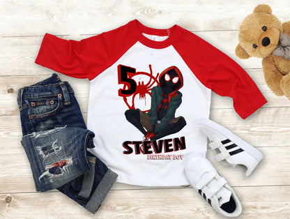 Spiderman Inspired Birthday T Shirt, Spidey & His friends theme Party, Gift Birthday Shirt, family tees Custom
