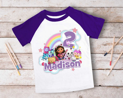 Dollhouse Birthday T Shirt, Gabby Theme Party Shirt , Gift Birthday Shirt, family tees Custom