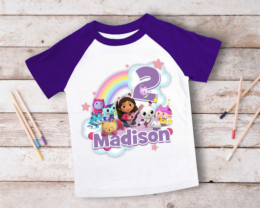Dollhouse Birthday T Shirt, Gabby Theme Party Shirt , Gift Birthday Shirt, family tees Custom
