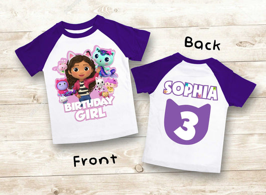 Dollhouse Birthday T Shirt, Gabby Theme Party Shirt , Gift Birthday Shirt, family tees Custom