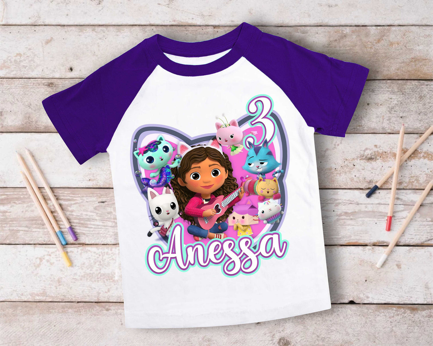 Dollhouse Birthday T Shirt, Gabby Theme Party Shirt , Gift Birthday Shirt, family tees Custom