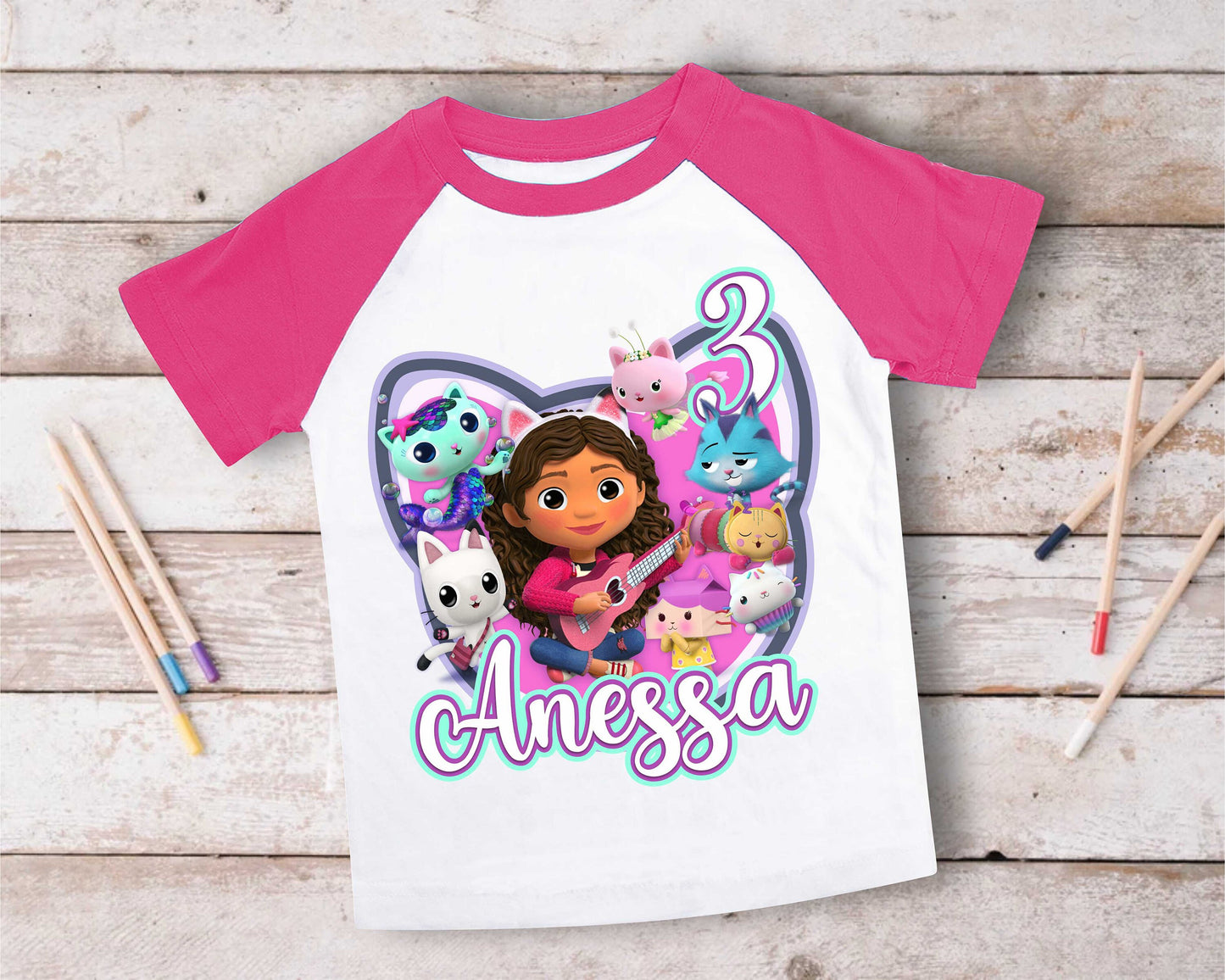 Dollhouse Birthday T Shirt, Gabby Theme Party Shirt , Gift Birthday Shirt, family tees Custom