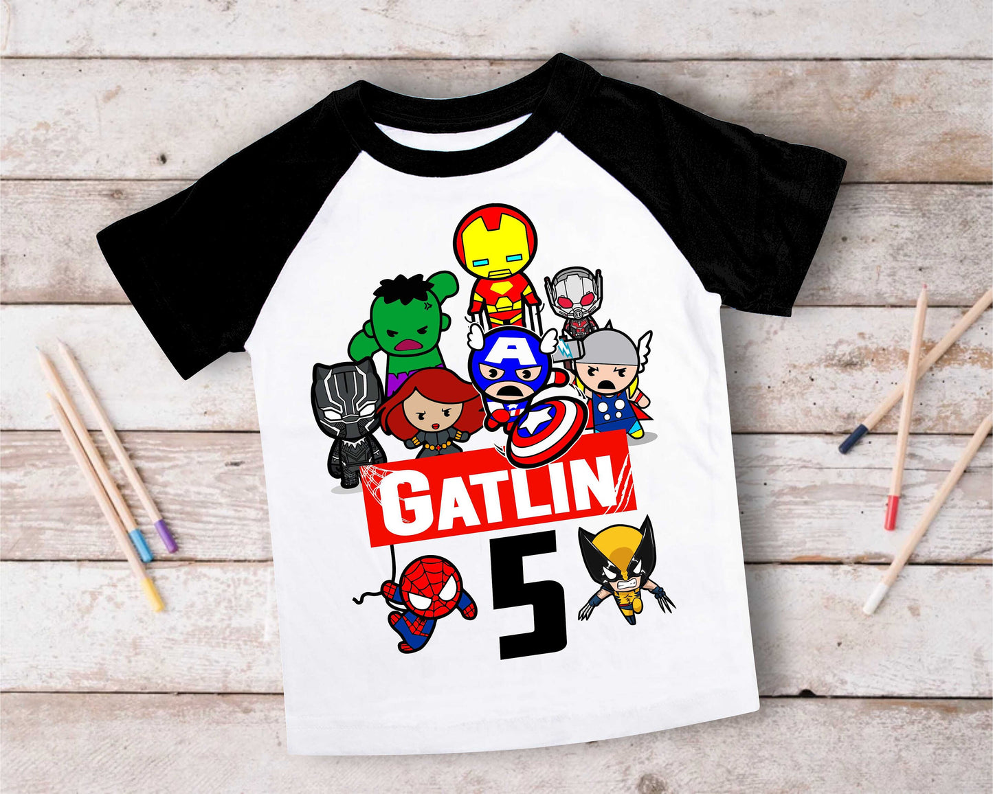 Superhero Comic Birthday T Shirt, Superhero theme Party, Iron Man, Hulk Personalized shirt Kids, family tees Custom