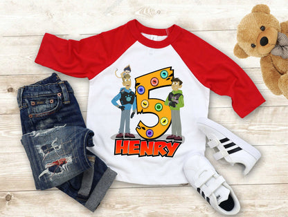 Wild Kratt Birthday T Shirt, Wild Kratts theme Party, Gift Birthday Shirt, family tees Custom